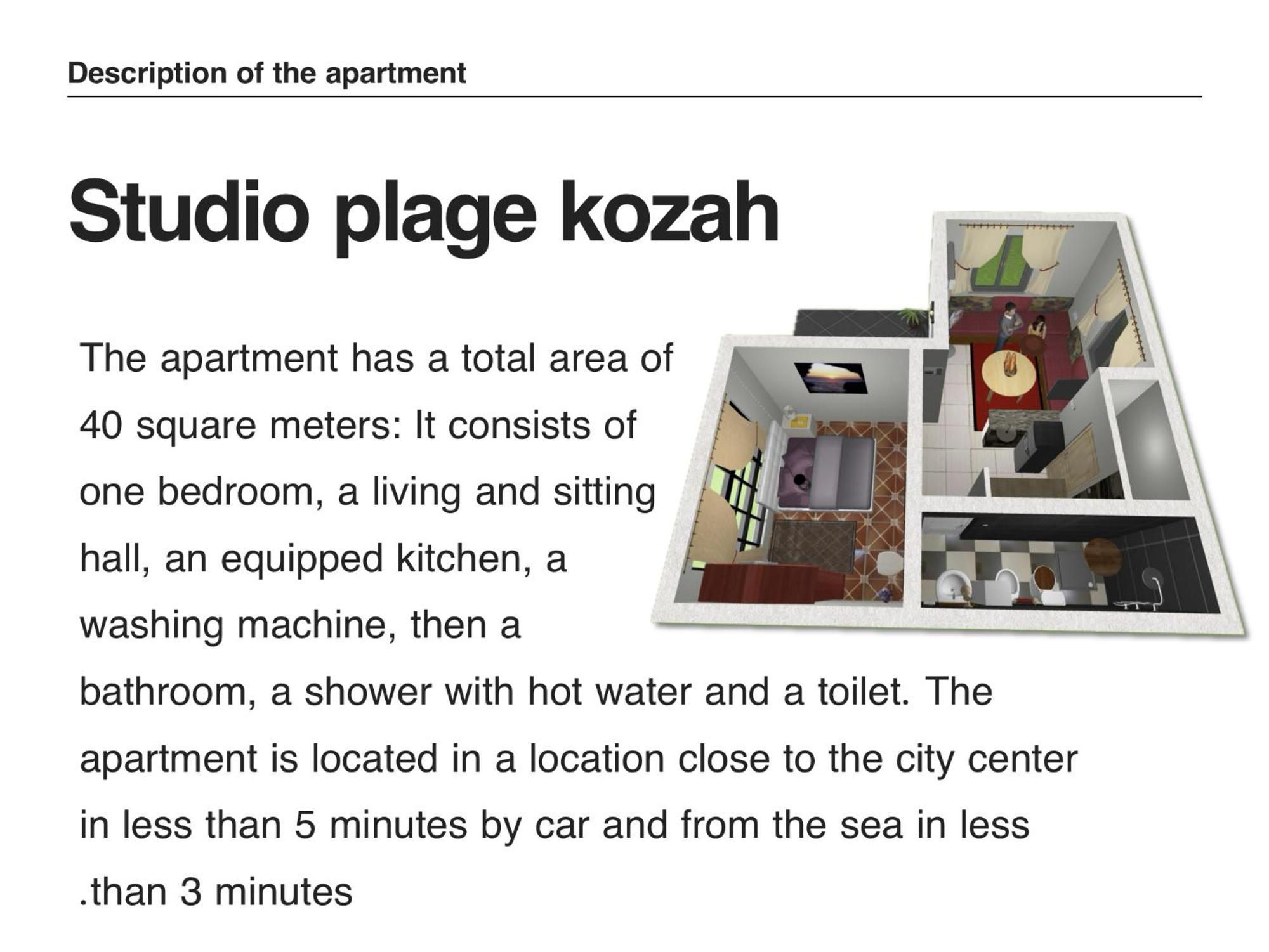 Studio Plage Kozah Tânger Exterior foto